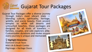 Gujarat Tour Packages – Explore Temples, Heritage, Wildlife