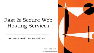 Fast & Secure Web Hosting Services
