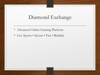 Diamond Exchange – Fast, Safe & Reliable Gaming Platform