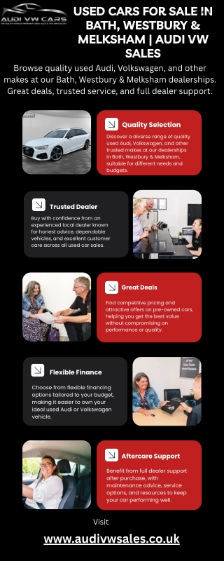 Best Used Cars for Sale in Bath, Westbury & Melksham  Audi VW Sales