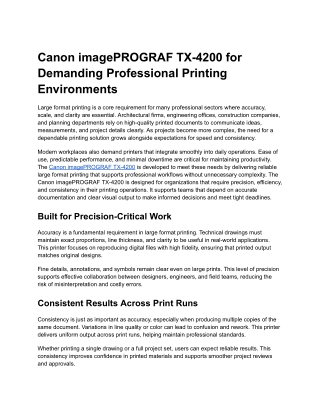Canon imagePROGRAF TX-4200