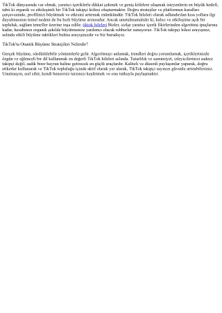 TikTok'ta Popülerliğinizi Artırmanın Yollarını Arıyorsanız Doğru Adrestesiniz!