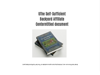 There are very limited physical copies available of The Self-Sufficient Backyard.