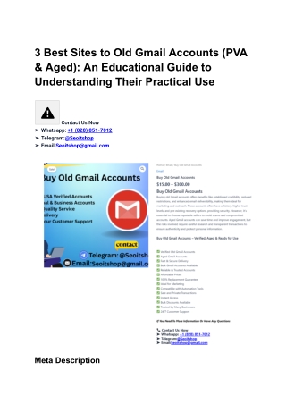 3 Best sites to Buy Old Gmail Accounts (PVA & Aged) (8)