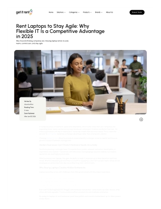 Rent Laptops to Stay Agile: Why Flexible IT Is a Competitive Advantage in 2025