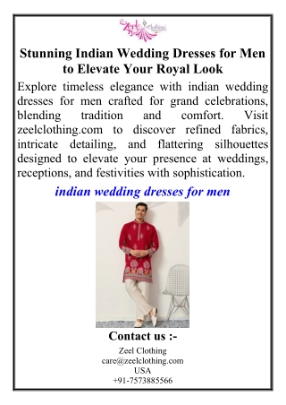 Stunning Indian Wedding Dresses for Men to Elevate Your Royal Look