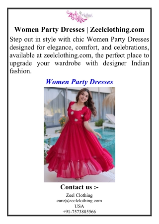 Women Party Dresses | Zeelclothing.com
