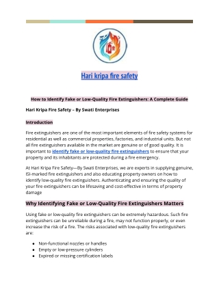 How to Identify Fake or Low-Quality Fire Extinguishers_ A Complete Guide