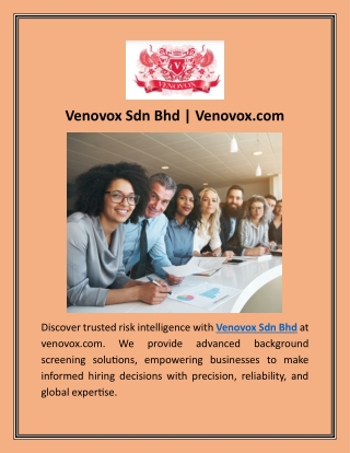 Venovox Sdn Bhd  Venovox