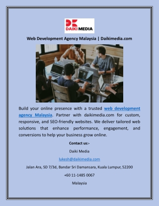 Web Development Agency Malaysia  Daikimedia