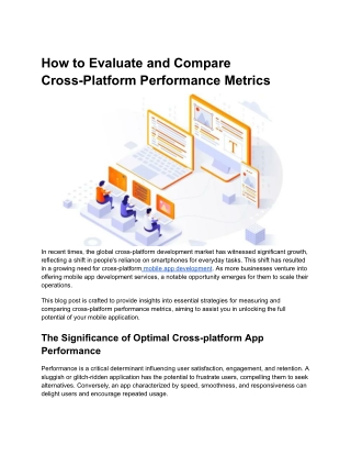 How to Evaluate and Compare Cross-Platform Performance Metrics