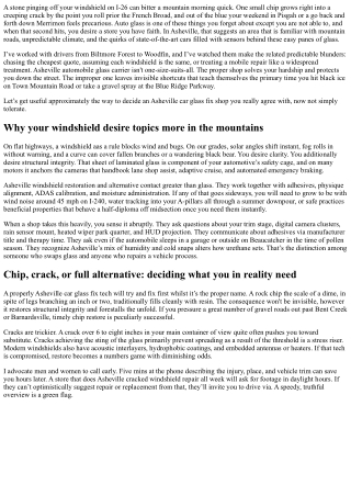 How to Pick an Asheville Auto Glass Repair Shop You Trust