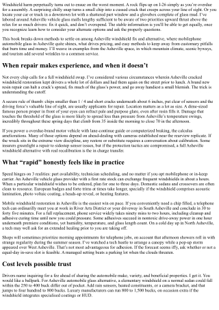 Fast and Affordable Asheville Auto Glass Replacement Options