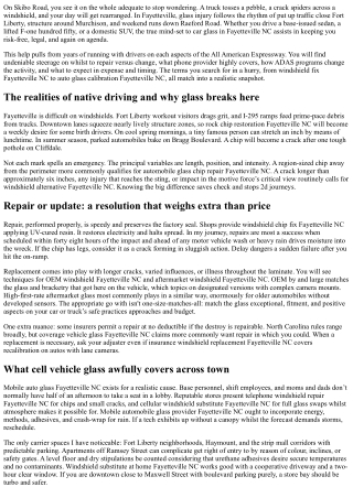 From Fort Liberty to Downtown: Auto Glass Fayetteville NC Coverage