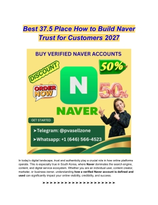 Best 37.5 Place How to Build Naver Trust for Customers 2027