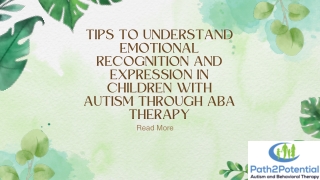 Tips to Understand Emotional Recognition and Expression in Children With Autism Through ABA Therapy
