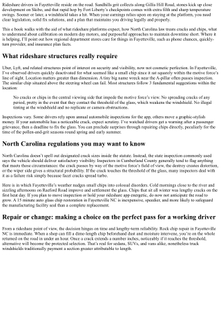 Windshield Replacement for Rideshare Vehicles in Fayetteville NC: Requirements a