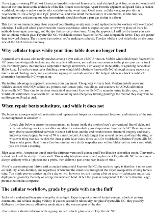 Mobile Auto Glass for Busy Professionals in Fayetteville NC