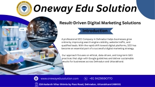 Oneway Edu Solution – Digital Marketing Expert