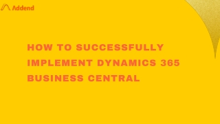 business central ROI