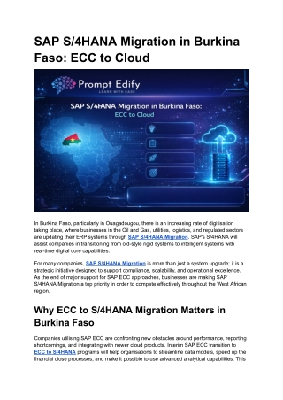SAP S_4HANA Migration in Burkina Faso_ ECC to Cloud