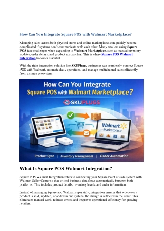How Can You Integrate Square POS with Walmart Marketplace