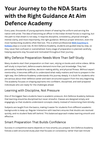 Build a Strong Defence Career Foundation with Expert Guidance