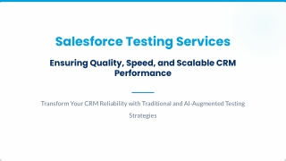 Salesforce Testing Services | Ensure Quality & Performance