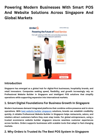 Best Restaurant Management System in Singapore for F&B Growth