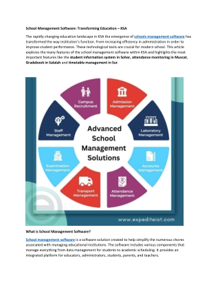 School Management Software: Transforming Education – KSA