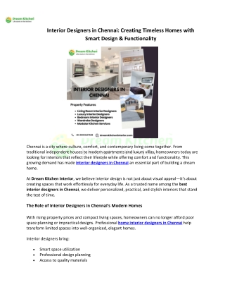 Home Interior in Chennai | Creating Beautiful & Functional Living Spaces