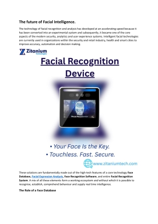 The future of Facial Intelligence