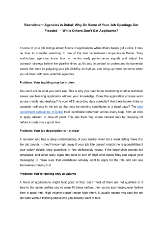 Recruitment Agencies in Dubai_ Why Do Some of Your Job Openings Get Flooded — While Others Don’t Get Applicants