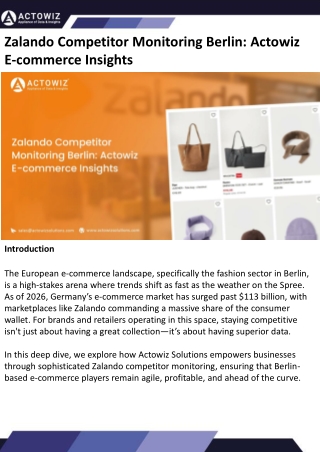 Zalando Competitor Monitoring Berlin Actowiz Ecommerce Insights