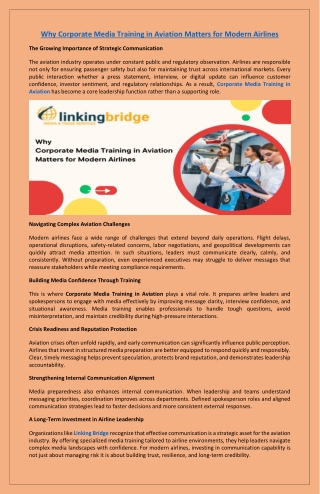 Why Corporate Media Training in Aviation Matters for Modern Airlines