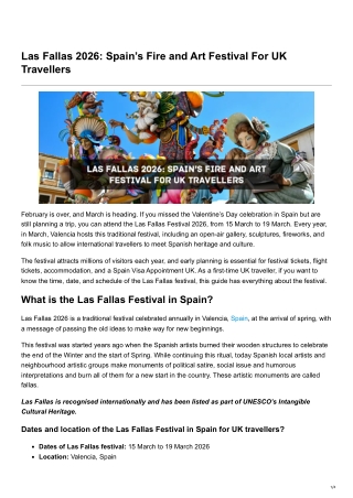 Las Fallas 2026 Spains Fire and Art Festival For UK Travellers