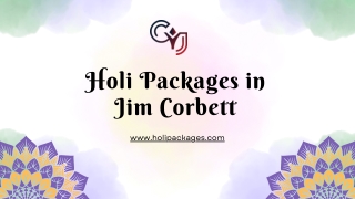 Holi packages in Jim Corbett