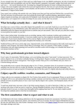 Invisalign for Busy Professionals in Calgary