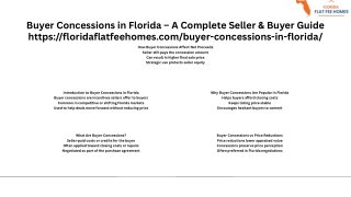 Buyer Concessions vs Price Reductions in Florida