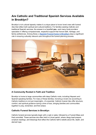 Spanish Funeral home in Brooklyn