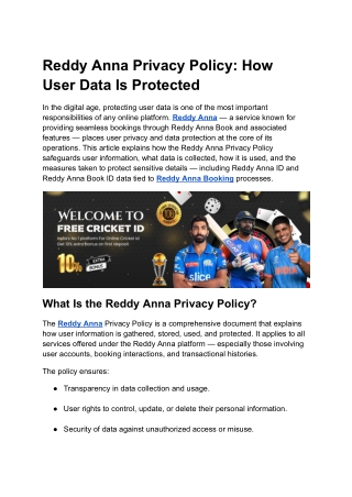 Reddy Anna Privacy Policy_ How User Data Is Protected