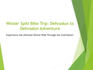 Winter Spiti Bike Trip – Dehradun to Dehradun