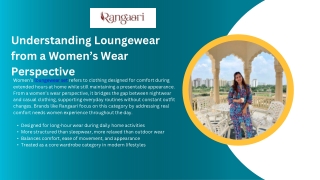 Understanding Loungewear from a Women’s Wear Perspective