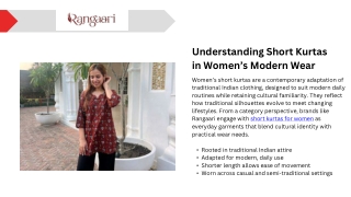 Understanding Short Kurtas in Women’s Modern Wear