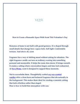 How to Create a Romantic Space With Scent This Valentine’s Day