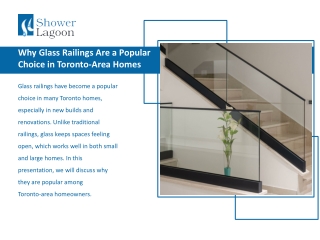 Why Glass Railings Are a Popular Choice in Toronto-Area Homes