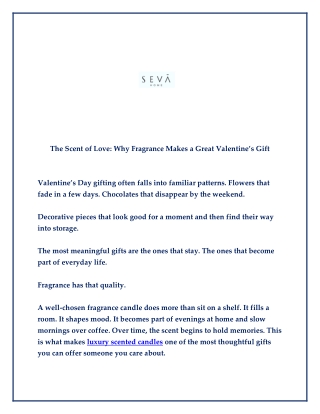 The Scent of Love - Why Fragrance Makes a Great Valentine’s Gift