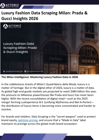 Luxury Fashion Data Scraping Milan Prada & Gucci Insights 2026