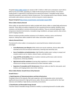 Silicon Cables Market Size & Growth Trends, 2035