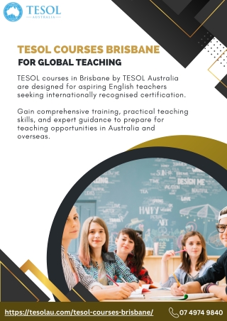 TESOL Courses Brisbane for Global Teaching
